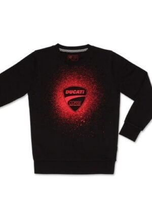 Buzo negro Ducati Corse con escudo rojo para niño