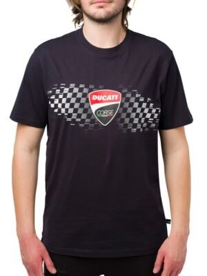 Camiseta azul Ducati Corse con estampado para hombre