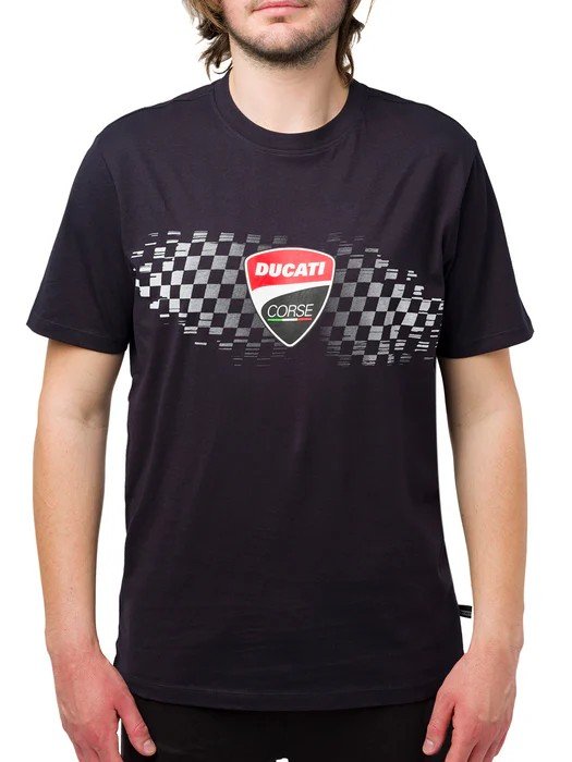 Camiseta azul Ducati Corse con estampado para hombre