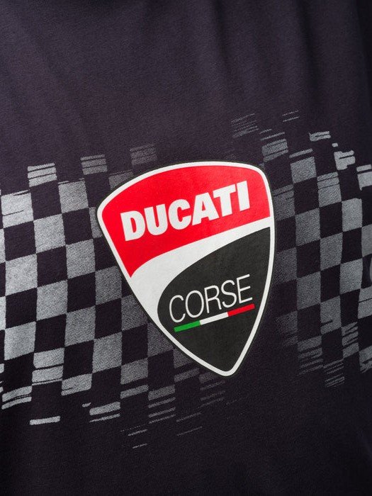 Camiseta azul Ducati Corse con estampado para hombre