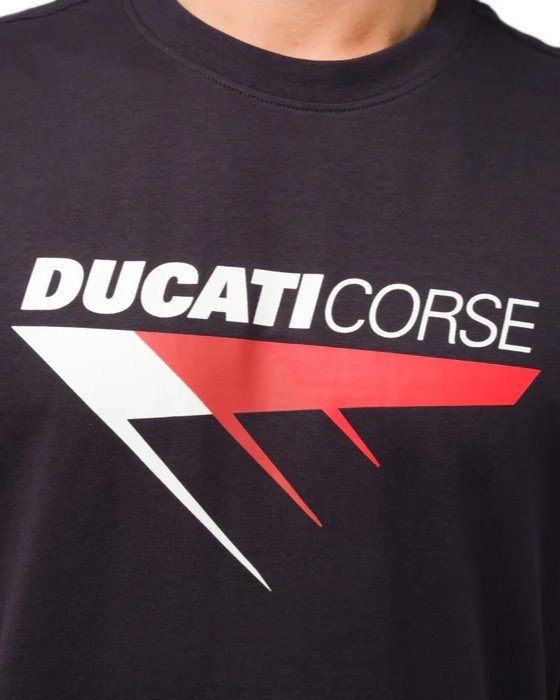 camiseta_azul_hombre_ducati_corse_logo_triangular_3 Camiseta azul Ducati Corse escudo triangular para hombre