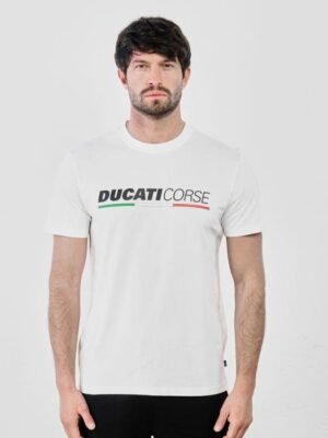 Camiseta blanca Ducati Corse para hombre