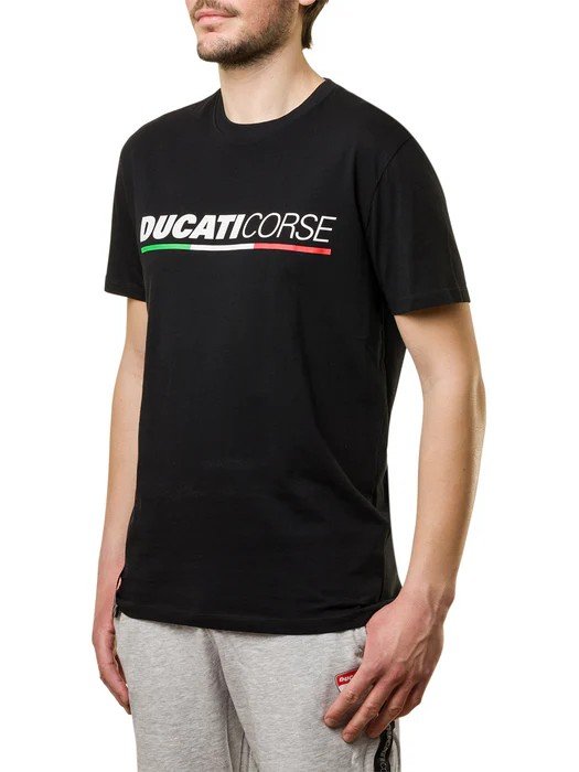 camiseta_negra_hombre_ducati_corse_1 Camiseta negra Ducati Corse para hombre