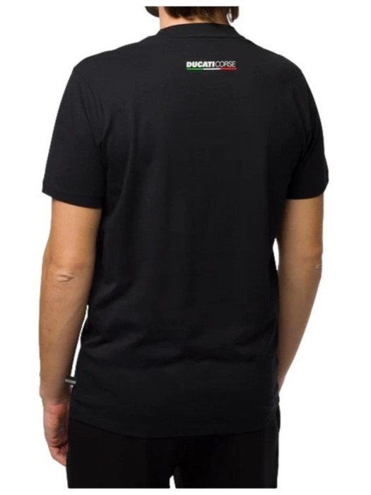 camiseta_negra_hombre_ducati_corse_escudo_gris_2 Camiseta negra Ducati Corse con escudo gris para hombre