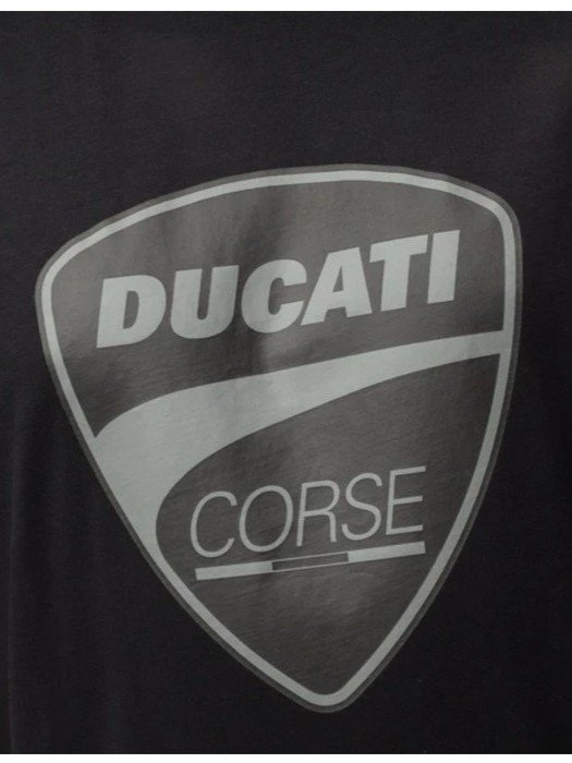 camiseta_negra_hombre_ducati_corse_escudo_gris_3 Camiseta negra Ducati Corse con escudo gris para hombre