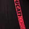Camiseta negra Ducati Corse con línea roja para hombre