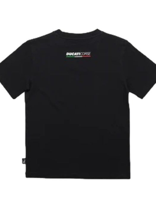 camiseta_negra_nino_ducati_corse_escudo_2 Camiseta negra Ducati Corse con escudo para niño