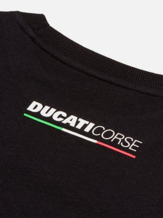 camiseta_negra_nino_ducati_corse_escudo_4 Camiseta negra Ducati Corse con escudo para niño