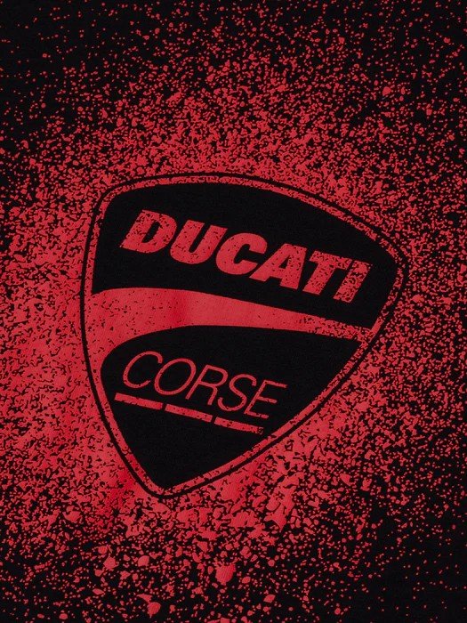 camiseta_negra_nino_ducati_corse_escudo_rojo_3 Camiseta negra Ducati Corse con escudo rojo para niño