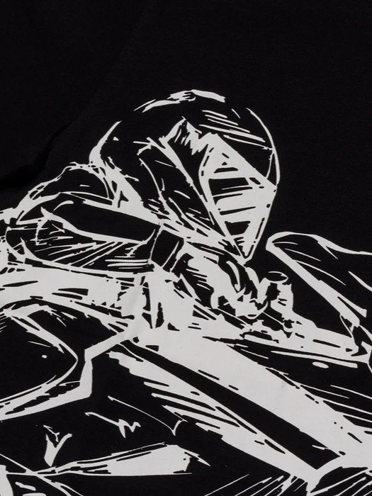 Camiseta negra Ducati Corse con motocicleta blanca para niño