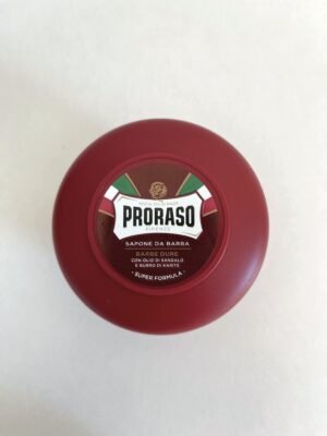 Crema de afeitar en tazón Proraso rojo barbas duras 150 ml