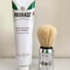 Kit de afeitado Proraso crema de afeitar blanca en tubo + brocha