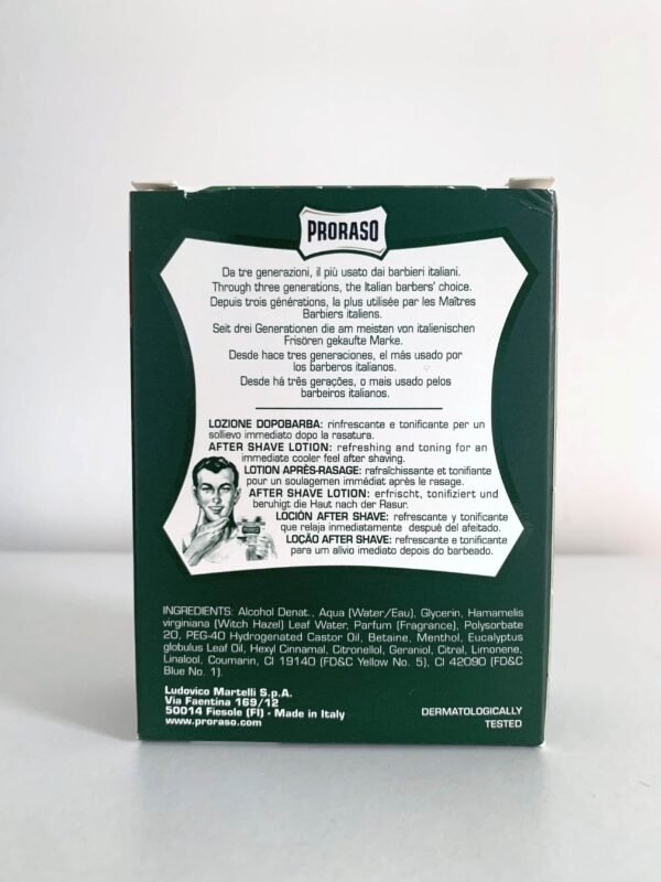 Loción after shave Proraso verde refrescante 100 ml
