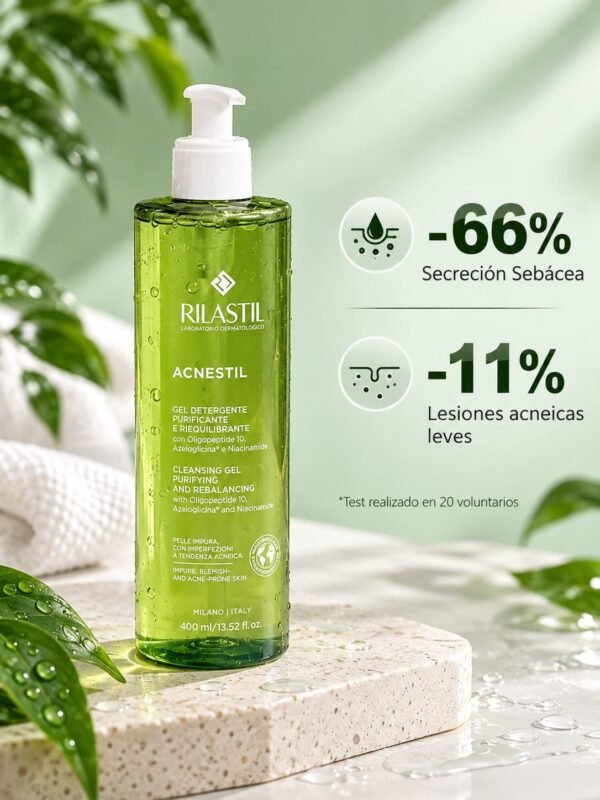 Rilastil Acnestil Gel Limpiador Facial Piel Mixta - Grasa 400 ml