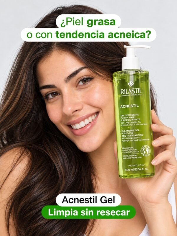 Rilastil Acnestil Gel Limpiador Facial Piel Mixta - Grasa 400 ml