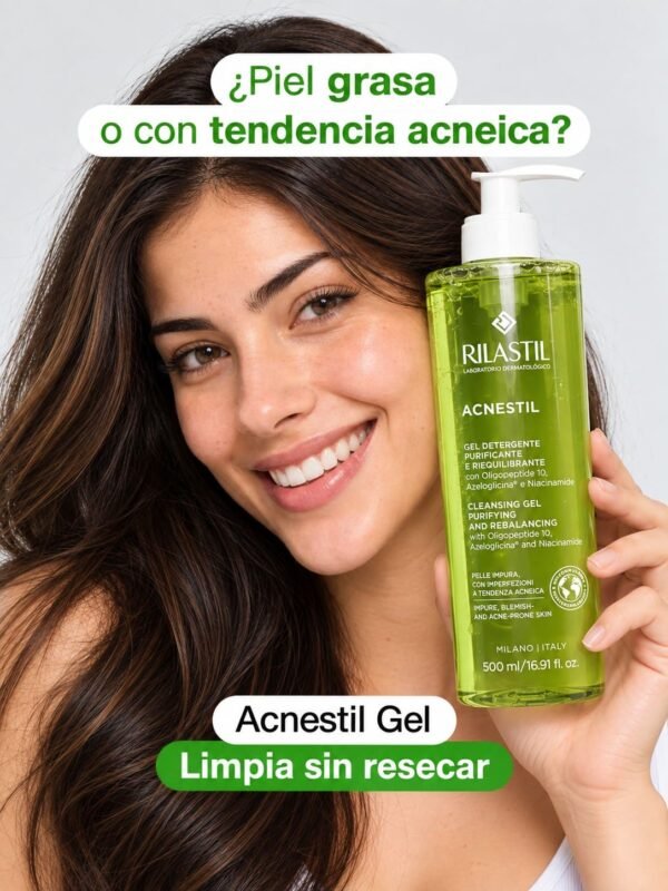 Rilastil_acnestil_detergente_facial_purificante_500_ml_A Rilastil Acnestil Gel Limpiador Facial Piel Mixta - Grasa 500 ml